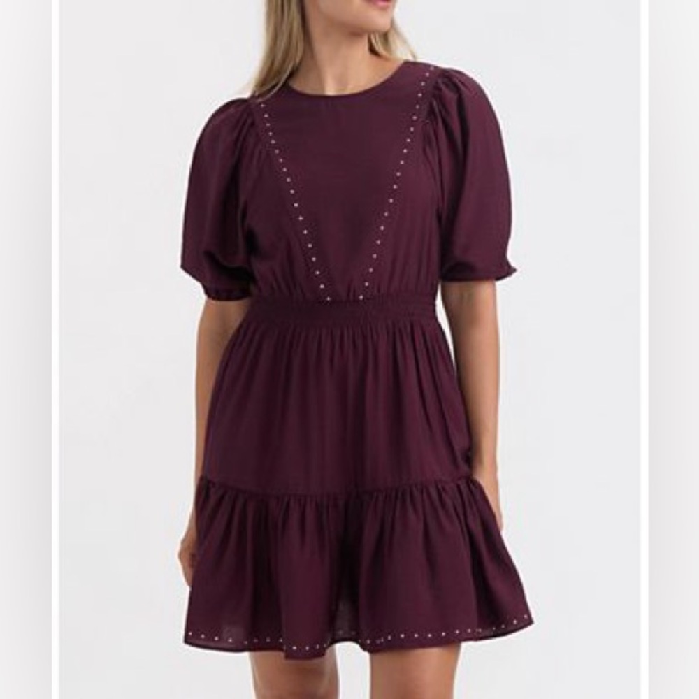 340)Ellen Tracy Deep Purple Mini Dress. PTP 20